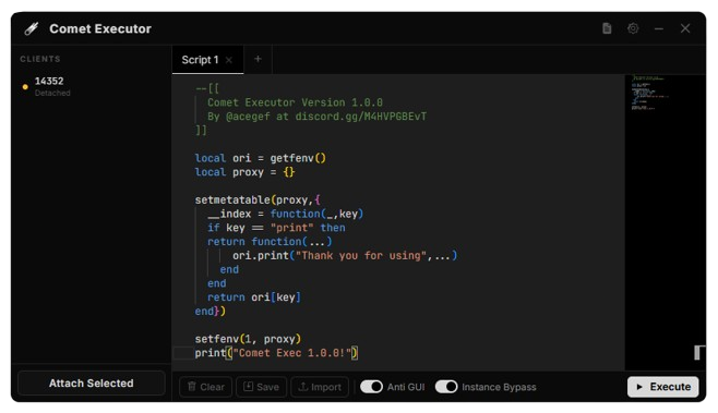 Comet executor showcase